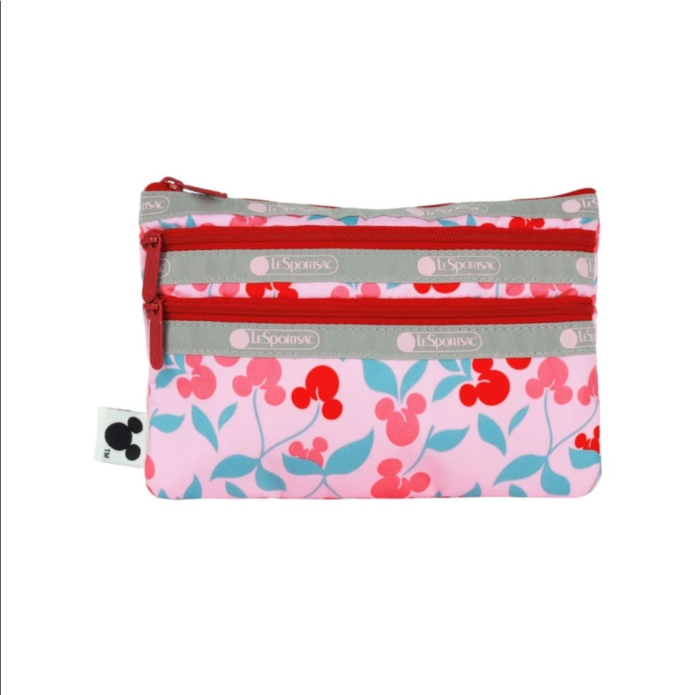 COPY - LeSportsac X Disney Mickey and Friends 3-Zip Cosmetic - Mickey Cherry
